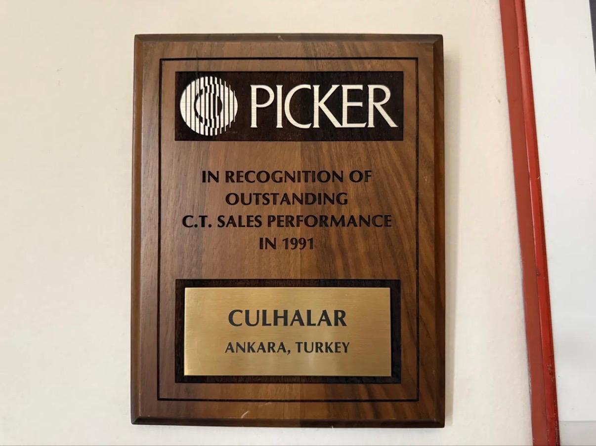 Picker Corporation Takdir Belgesi